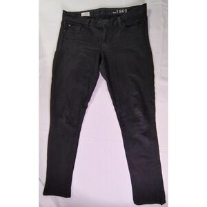 Gap 1969 Always Skinny Jeans Womens Black Stretch Denim Low Rise Pants 30/10a